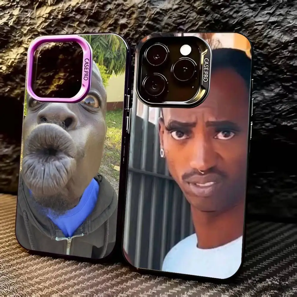 

F-Funny -M-Man Phone Case For iPhone 17,16,15,14,13,12,11 Plus,Pro Max,XS,Colorful Silver Phone case Funda Cover