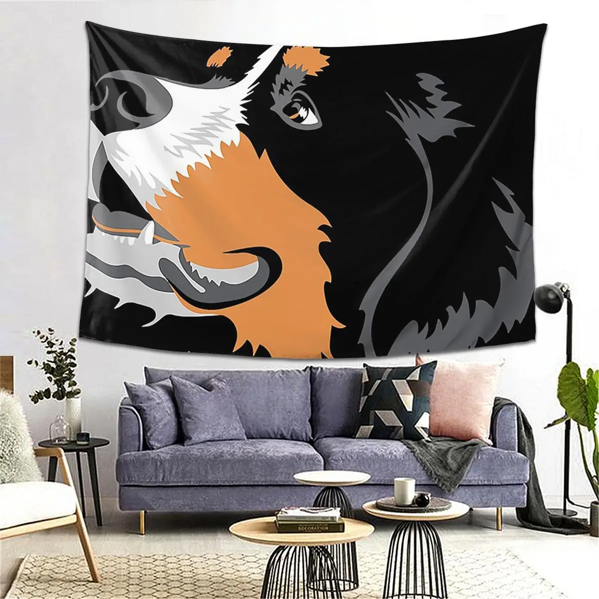 

Bernese Mountain Dog Tapestry Decoration Art Aesthetic Tapestries for Living Room Bedroom Home Wall Cloth Wall Hanging