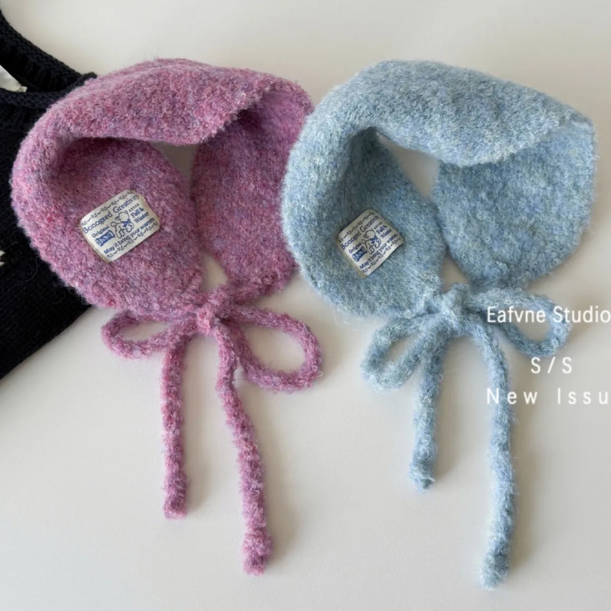 Японские мягкие жевательные круглые марлевые ленты, грелки для ушей, женские осенне-зимние теплые наушники, новый модный шарф для ушей, вязаная повязка на голову