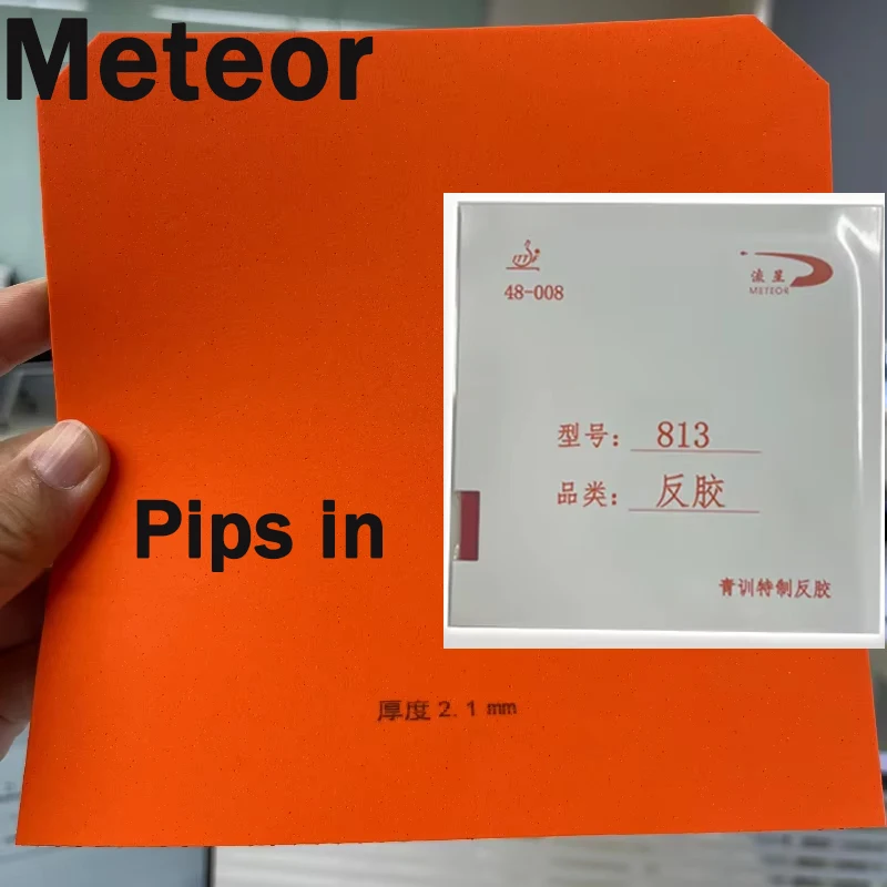 

Одобренный ITTF резиновый лист для настольного тенниса Meteor 813, резины для пинг-понга с оранжевой губкой 2,1 мм для тренировочной резины
