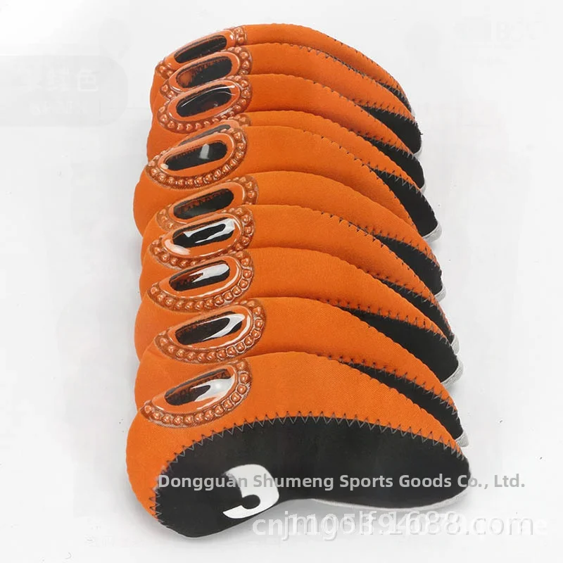 10 قطع جولف الحديد مجموعة نادي رئيس يغطي دائم عدم الانزلاق قبعات واقية أبيض أحمر أخضر أزرق برتقالي عالية الجودة المحمولة جولف #5