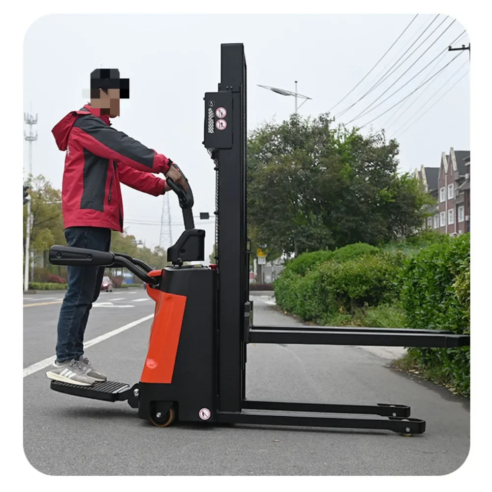 Stacker stand up completamente elettrico Stacker elettrico per caricamento e scarico dell'ascensore idraulico