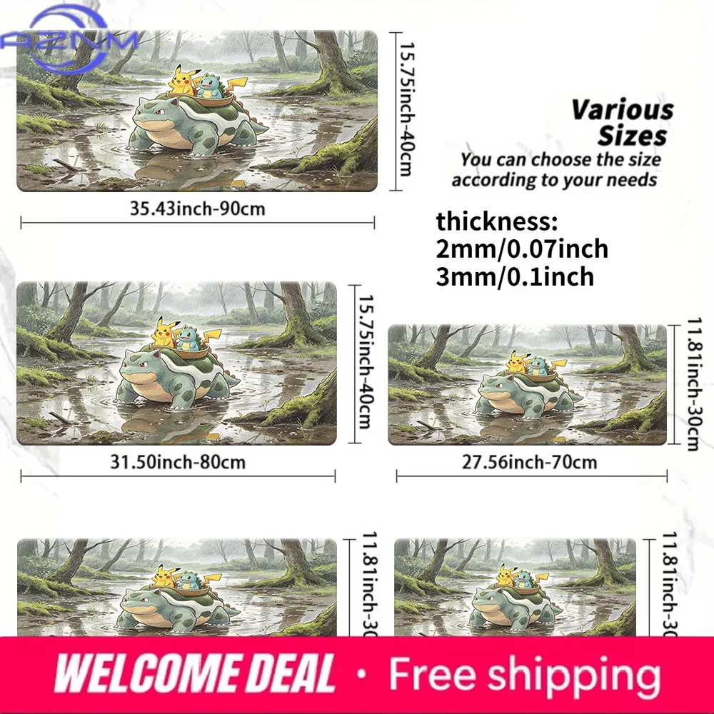 

Torterra with Pikachu in Basket Gaming Mouse Pad with Non-Slip Rubber Base