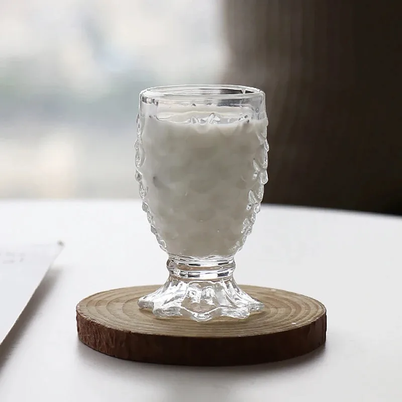 

6pcs Set 1OZ Small Mermaid Ice Cream Creative Cold Drink Cup Tail Fish Scale Wholesale Cups Glass Drinkware