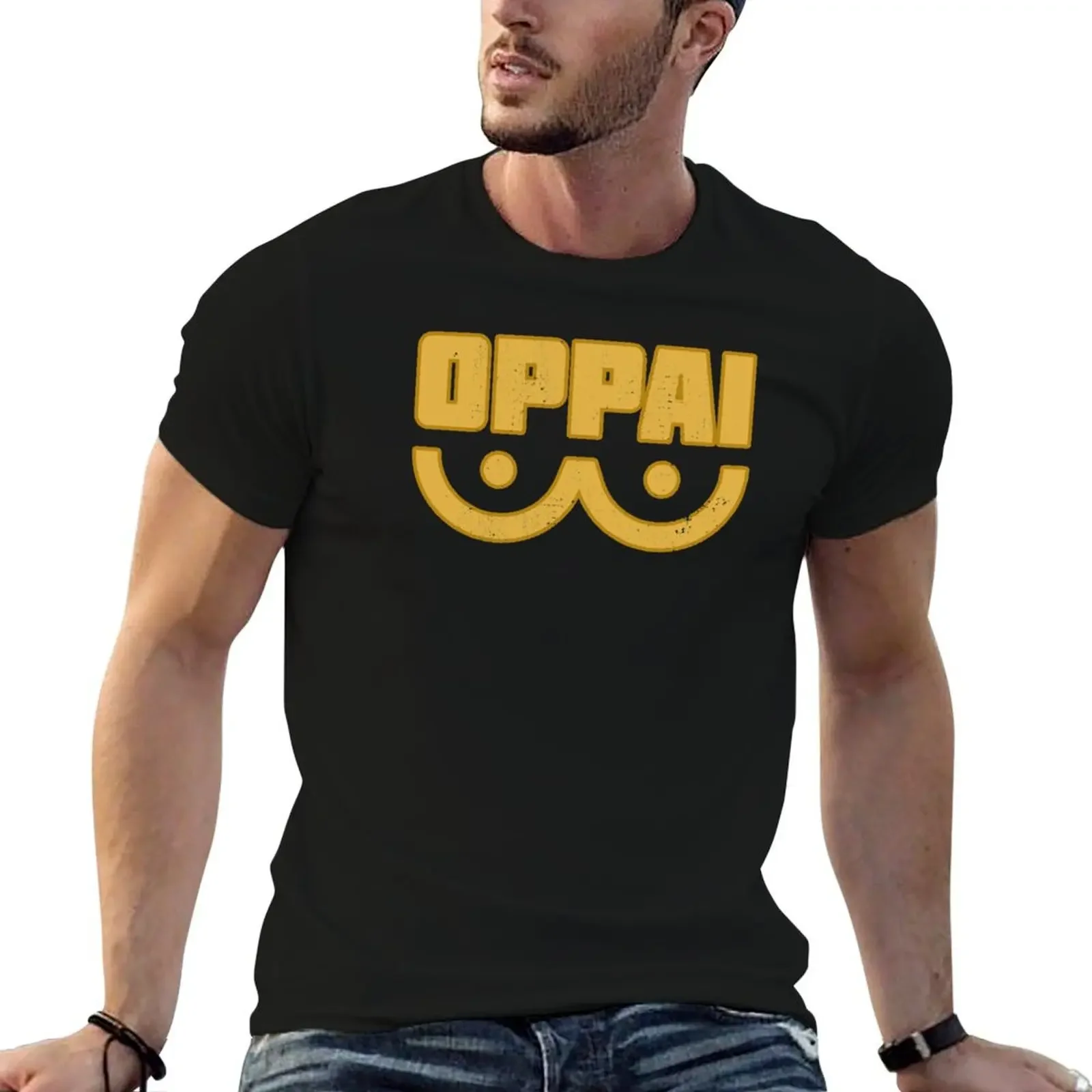 

Oppai Distressed T-Shirt boys whites essential t shirt oversized t shirt mens champion t shirts