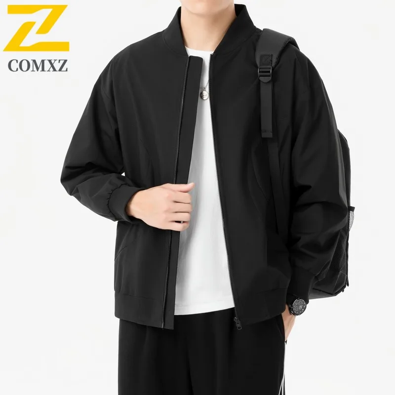 

Fashion Workwear Style Jacket Solid Color Outdoor Windproof Baseball Design High Quality Spring Autumn Casual Durable Outerwear