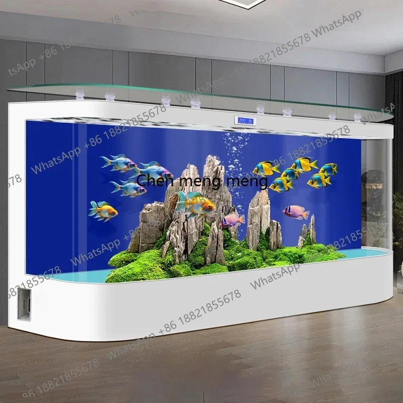 

Сверхбольшой аквариум без воды для гостиной, новинка 2025 года, для дома, с интегрированной системой фильтрации и производства кислорода