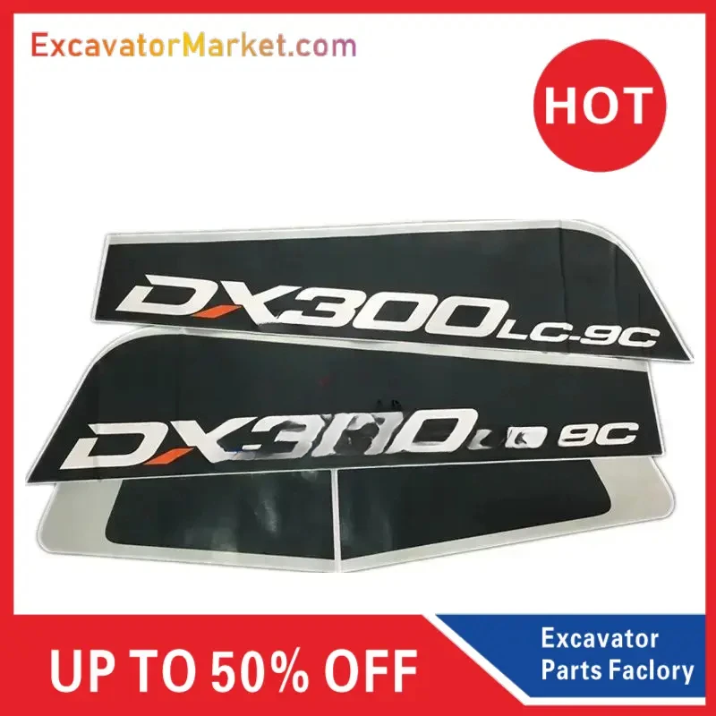 

Наклейка для экскаватора Daewoo Doosan DX150 225 300LC-9C, новая Боковая дверь
