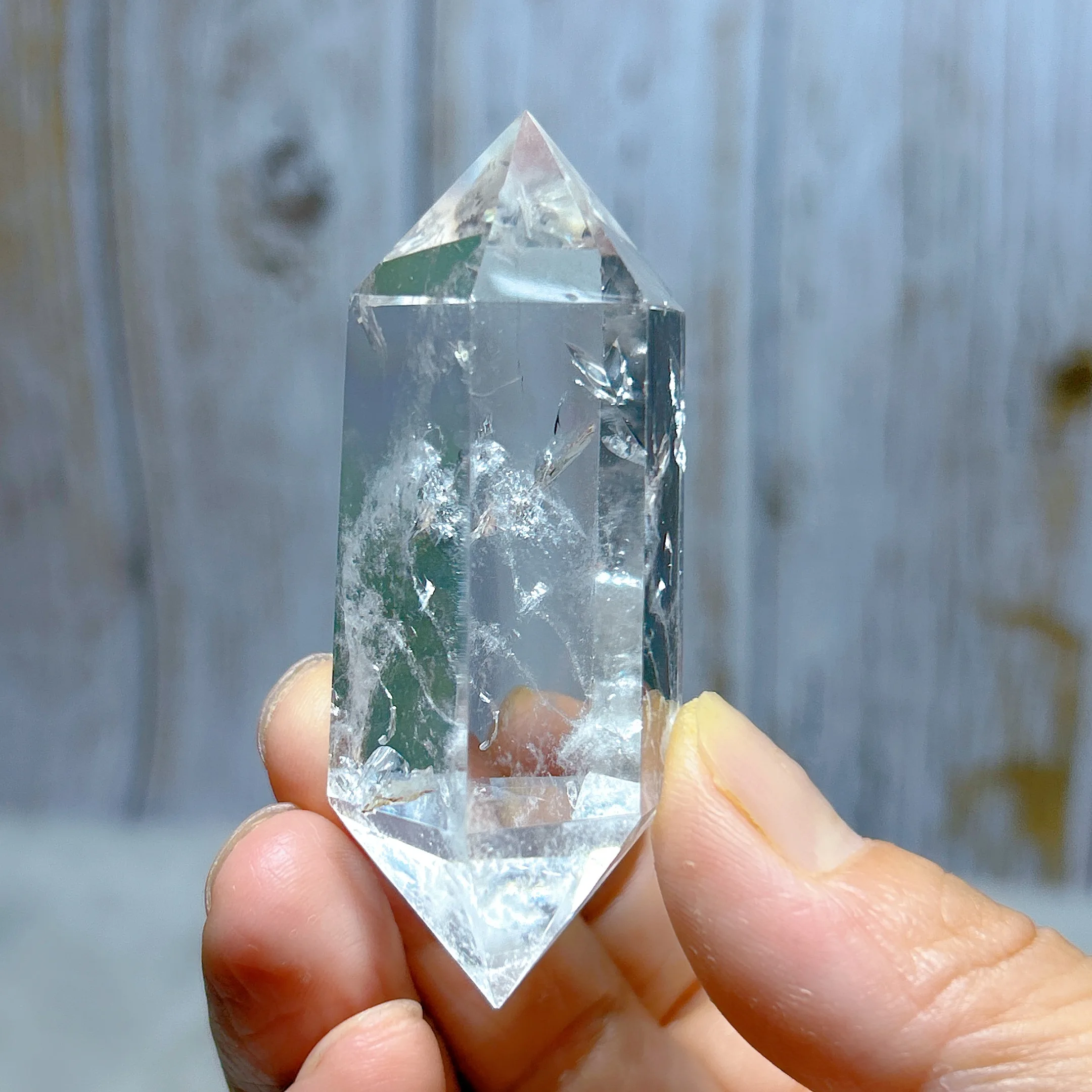 

Healing Natural Crystal Clear Quartz Double Point Tower High Quality Gemstones Reiki Home Decorations Mineral Energy Gift