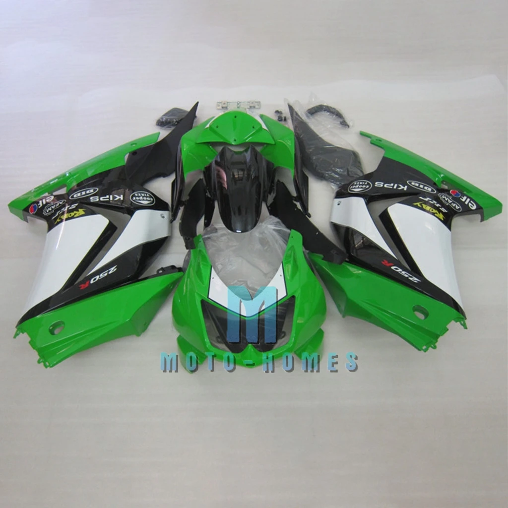 Green ABS Fairing Kit for Ninja 250R ZX250R 2008 2009 2010 2011 2012 2013 2014 100% Fit Injection Motorcycle Body Rebuild Bike