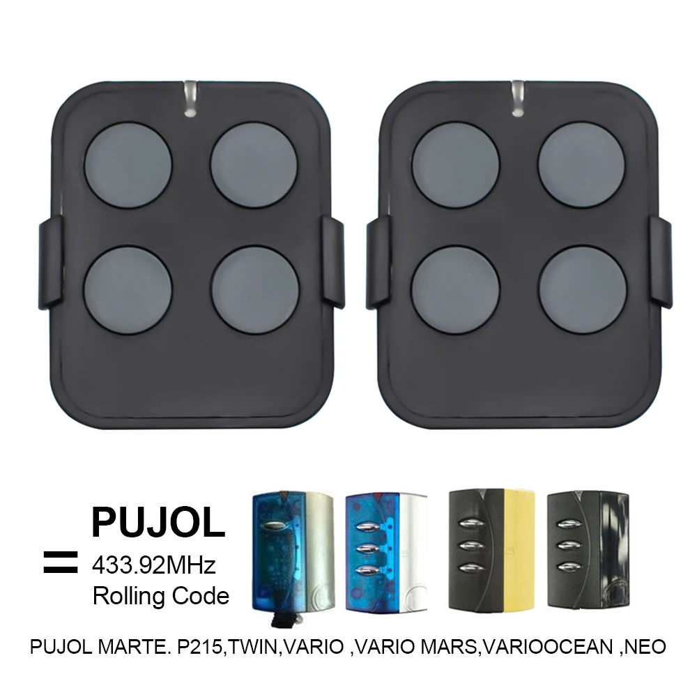 PUJOL Garage Remote Control Compatible With PUJOL VARIO MARS OCEAN MARTE P215 NEO TWIN 433.92MHz Rolling Code