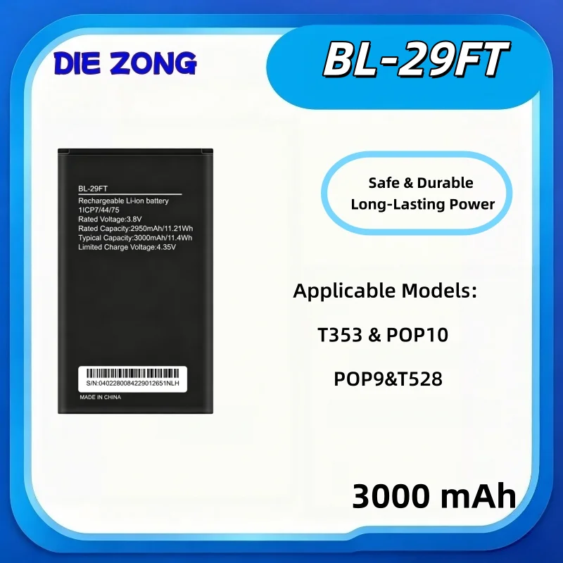 BL-29FT Suitable for Transsion Tecno Mobile Phone Battery New Board T353/POP10/POP9/T528 Long Lasting Battery Life Fast Shipping