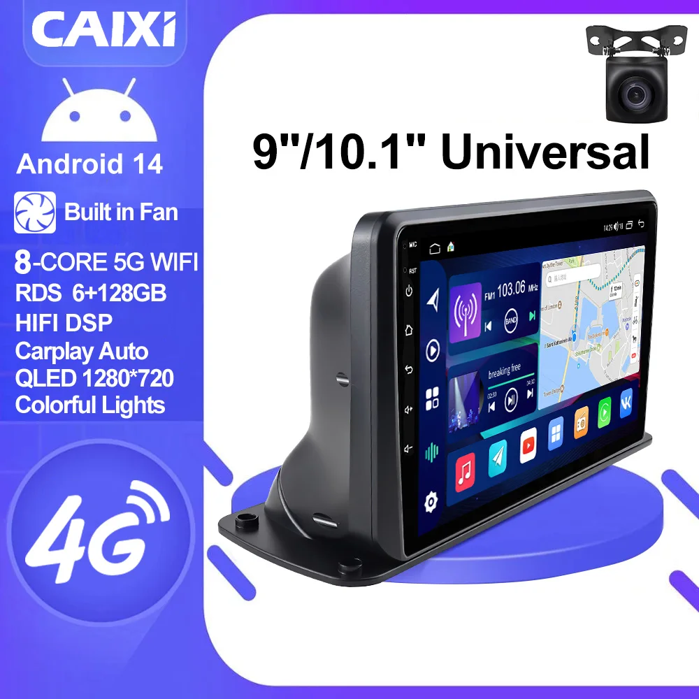 Автомагнитола CAIXI 9/10 дюймов Carplay Android с мультимедийной навигацией, GPS, приборной панелью, универсальная 2DIN автомагнитола для грузовиков, стереосистема, DVD
