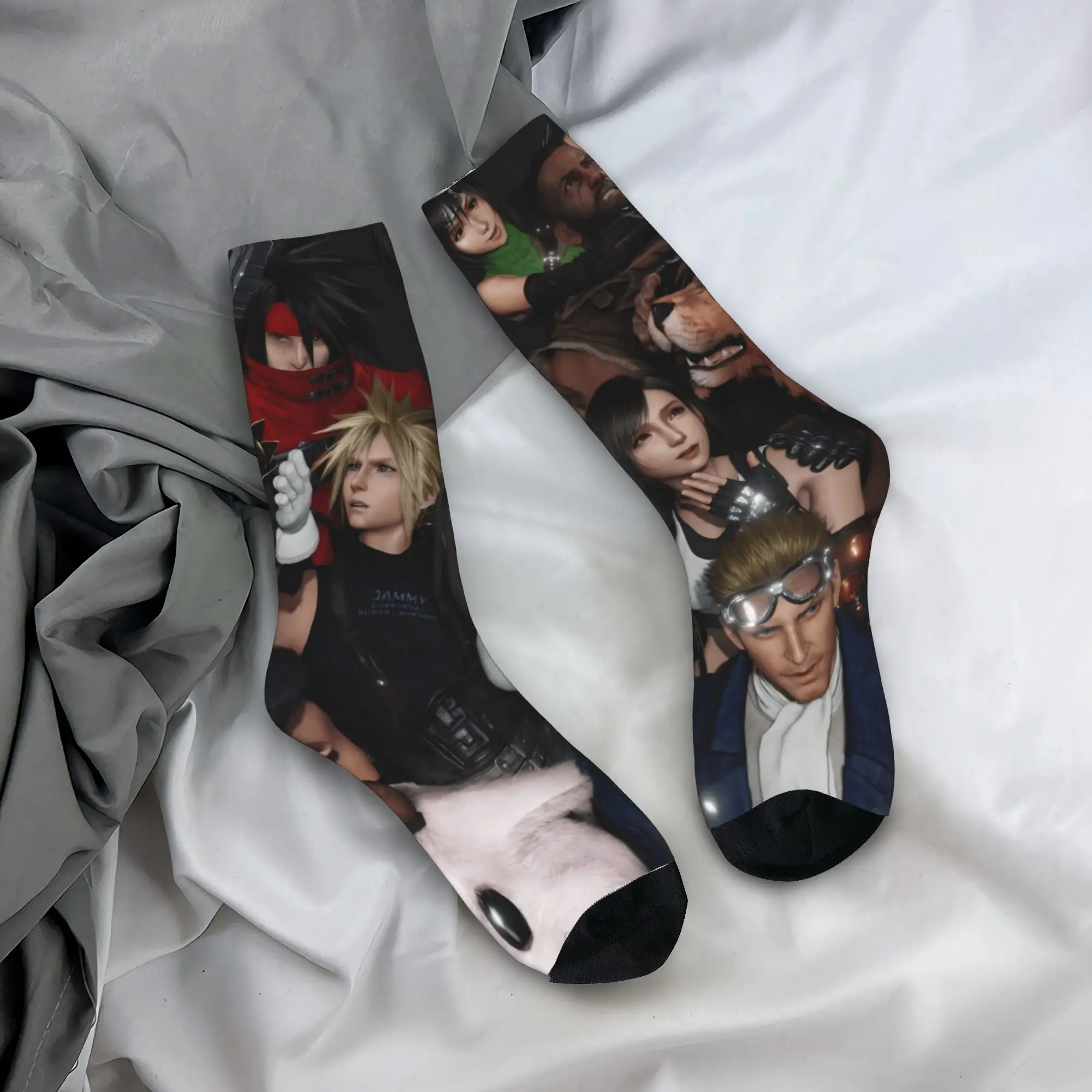 

Взрослые мужские носки F-Final Fantasys, Нескользящие качественные носки, весенние готические носки для скейтборда на заказ