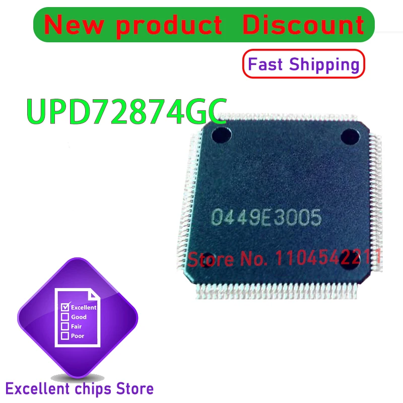 

2-10pcs New D72874GC UPD72874GC QFP-100 Microcontroller chip