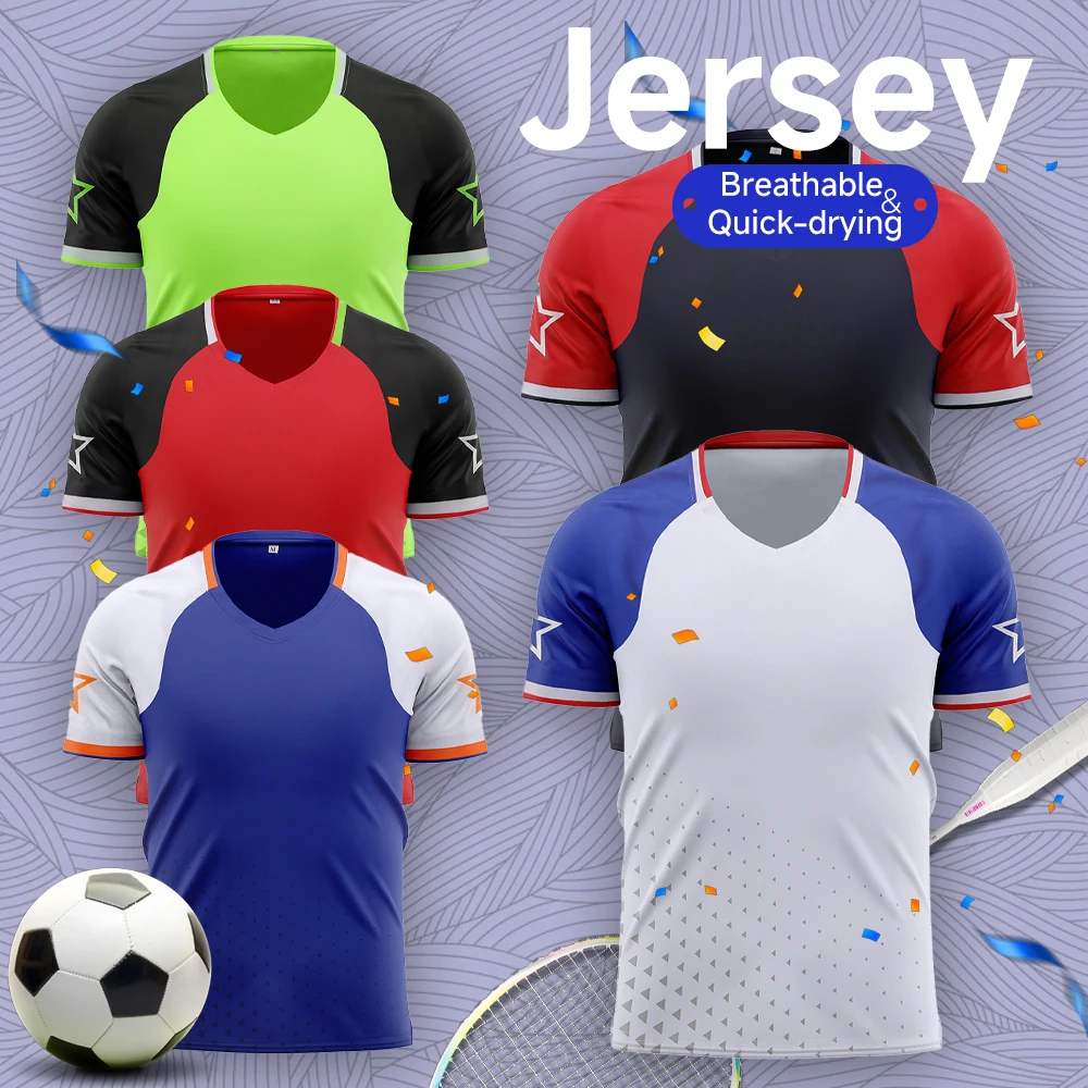

Дышащая быстросохнущая летняя футбольная майка для взрослых и мужчин с принтом на заказ (сезон 2025/26)
