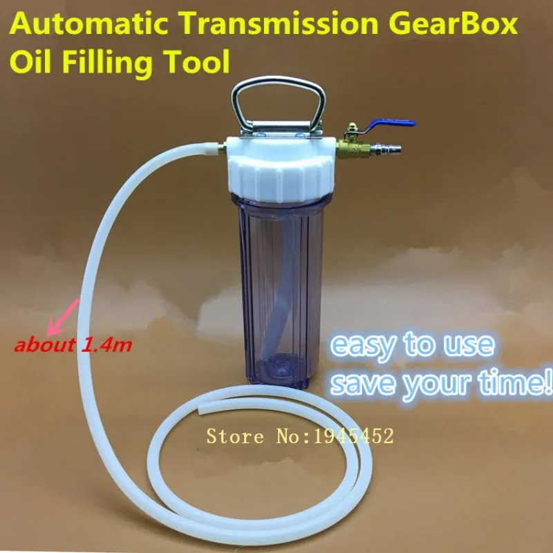 

Car Transmission Oiling Inset Filling Exchange Machine Device With Long Plastic Transfer Pipe Connector Valve Auto Repair Tool