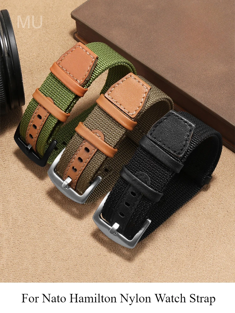 Correas de reloj de nailon de alta calidad para Rolex Seiko Hamilton Omega Khaki Field Retro hombres correa transpirable impermeable 20 22mm