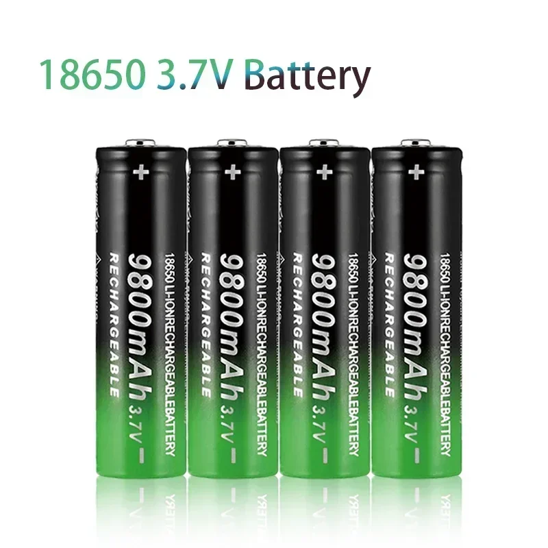 One Hundred % New 18650 3.7V 9800mah Flashlight Headlamp Rechargeable Battery Lithium Ion Rechargeable Battery 18650