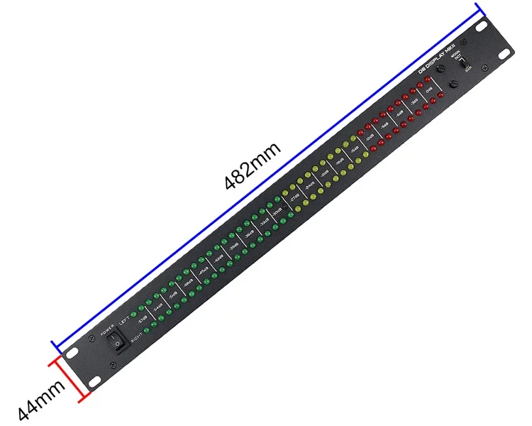 GHXAMP Professional Dual 40 LED Spectrum Stage Home Amplifier Speaker Audio Stereo Level Indicator -57dB-0dB