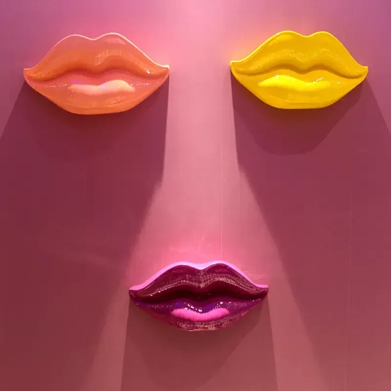 

Hot SalesHome Wall Decoration Hanging Decoration And Wall Decoration Living Room Wall Ktv Hotel Red Lips Wine