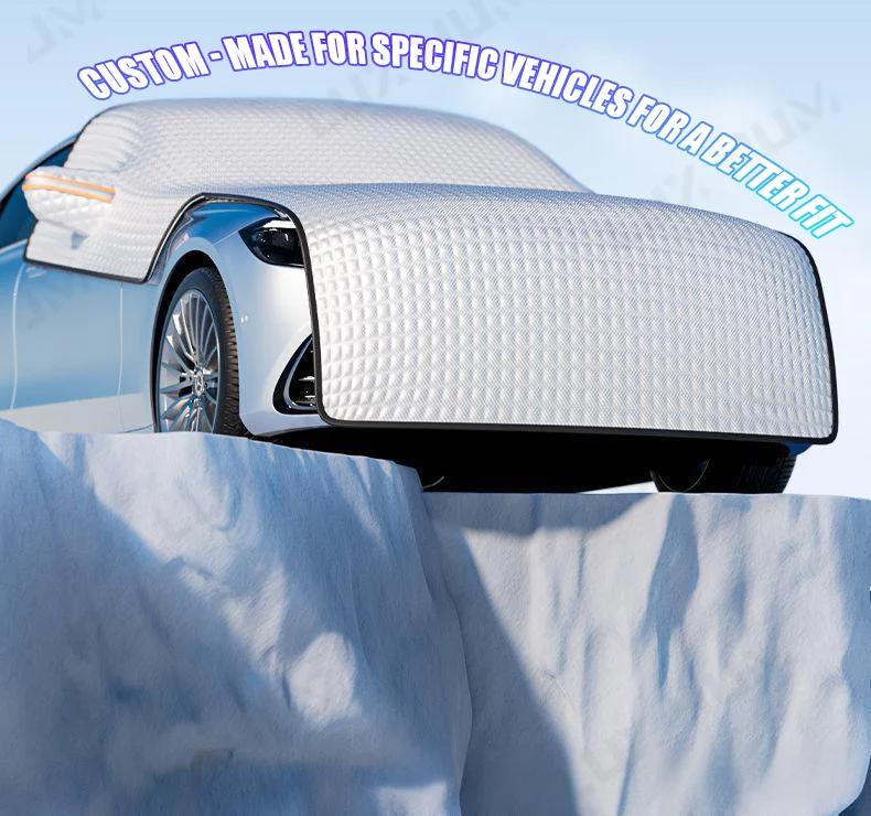 Vergrößern Sie die Auto-Schneedecke, 7-lagige Winter-Windschutzscheibe, Schneeschild, winddicht, wasserdicht, für Autofenster, Eisabdeckung, universell für SUV-Limousine – Detail 4