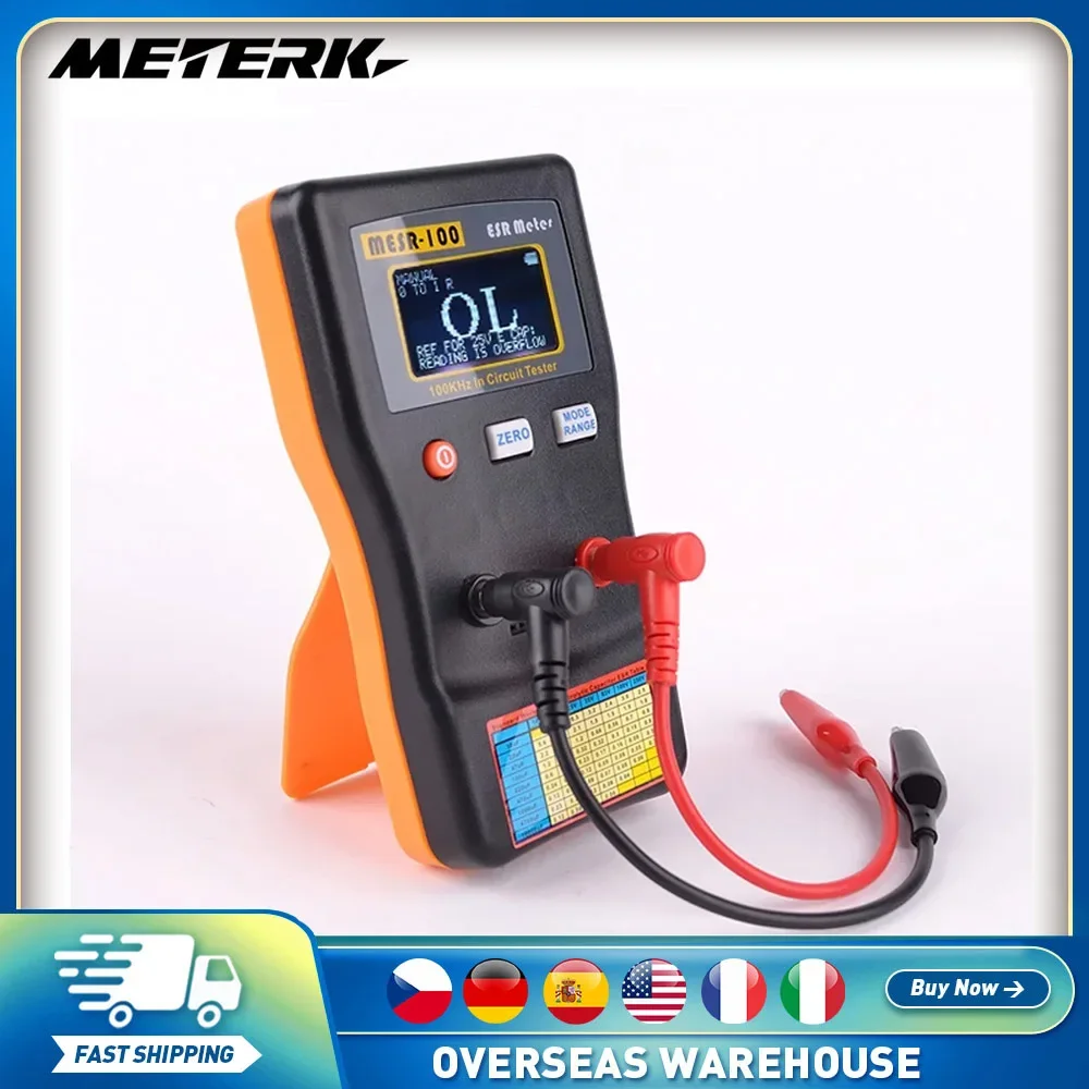 MESR-100/M6013 ESR Capacitance Ohm Meter Professional Measuring Capacitance Resistance Capacitor Circuit Tester Capacitor Tester