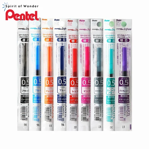 1pcs Japan Pentel Gel Pen Refill 0.5mm LRN5 Needle Tip LRN5TL Large Capacity Quick Drying for BLN105/BLN75 Office Supplies