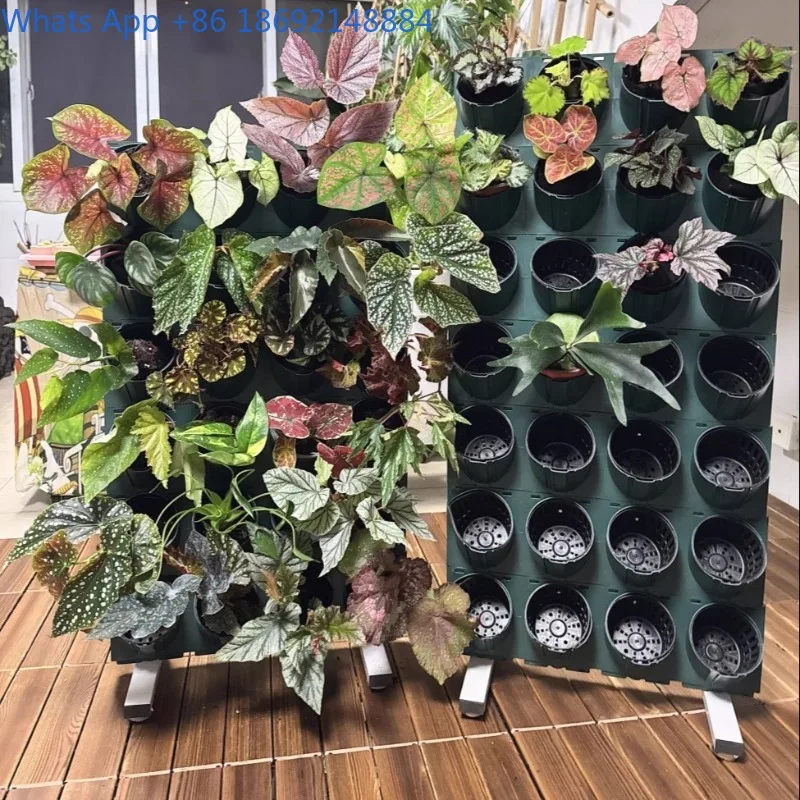 Balcony Vegetable Growing Mobile Flower Stand Green Plant Wall Outdoor Floor Flower Pot Rack Multi-layer Vegetable Planting Rack