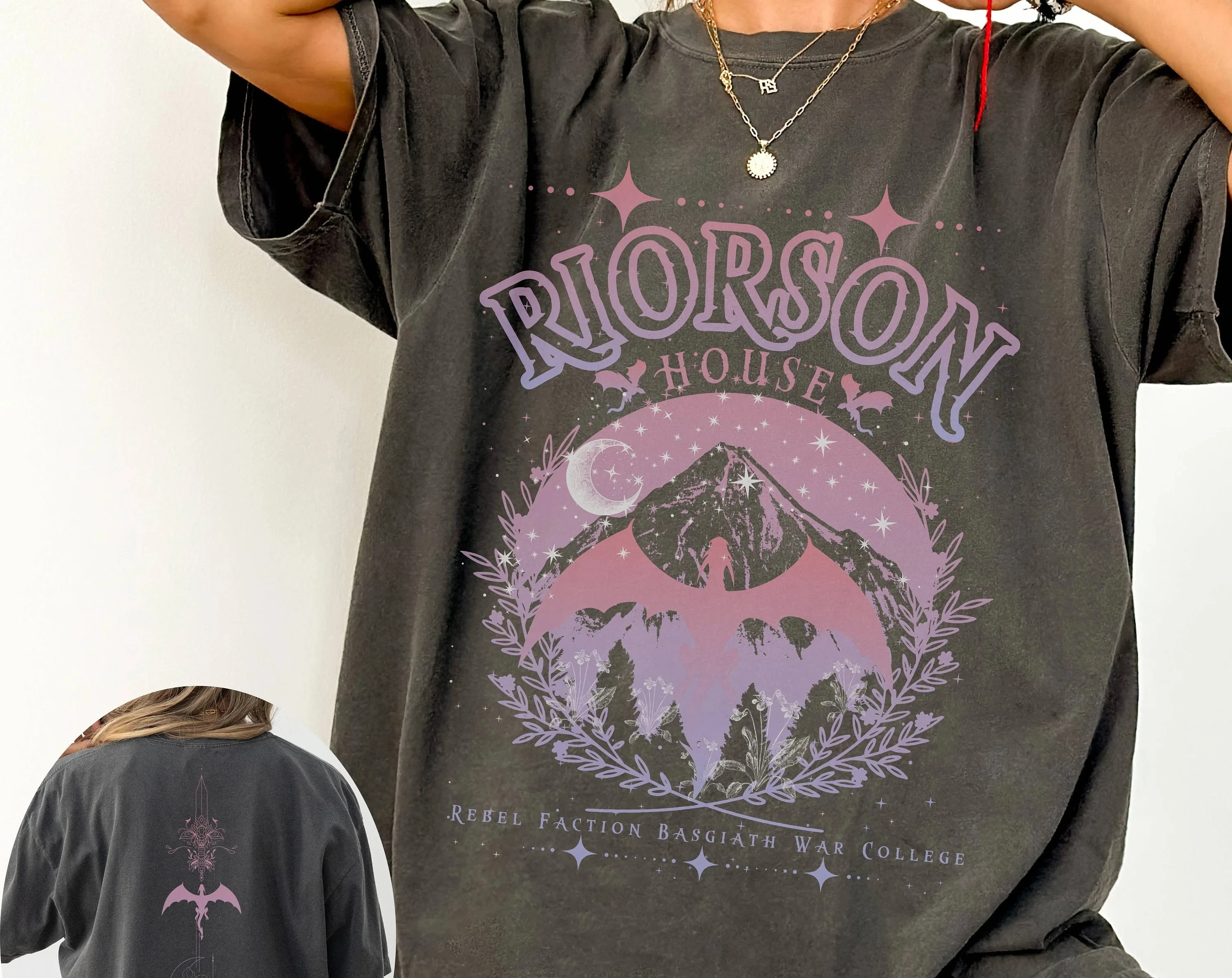 Xaden Riorson House Basgiath War College Shirt Fourth Wing Iron Flame Tee Shirt T-Shirts Tee Shirt Graphic Short Sleeve