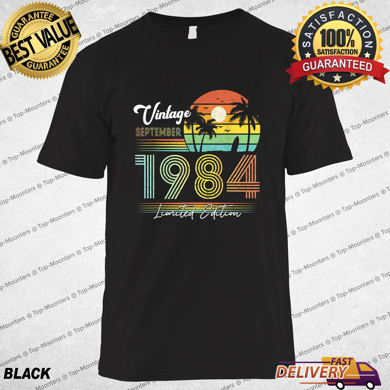 

Happy 37th Birthday 37 Years Old Vintage September 1984 Inspirational T-Shirt