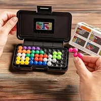 120 Challenges IQ 3D Puzzle Board Game Classic Pyramid Plate Logical Mind for Children Pyramid Beads Montessori Best Gifts