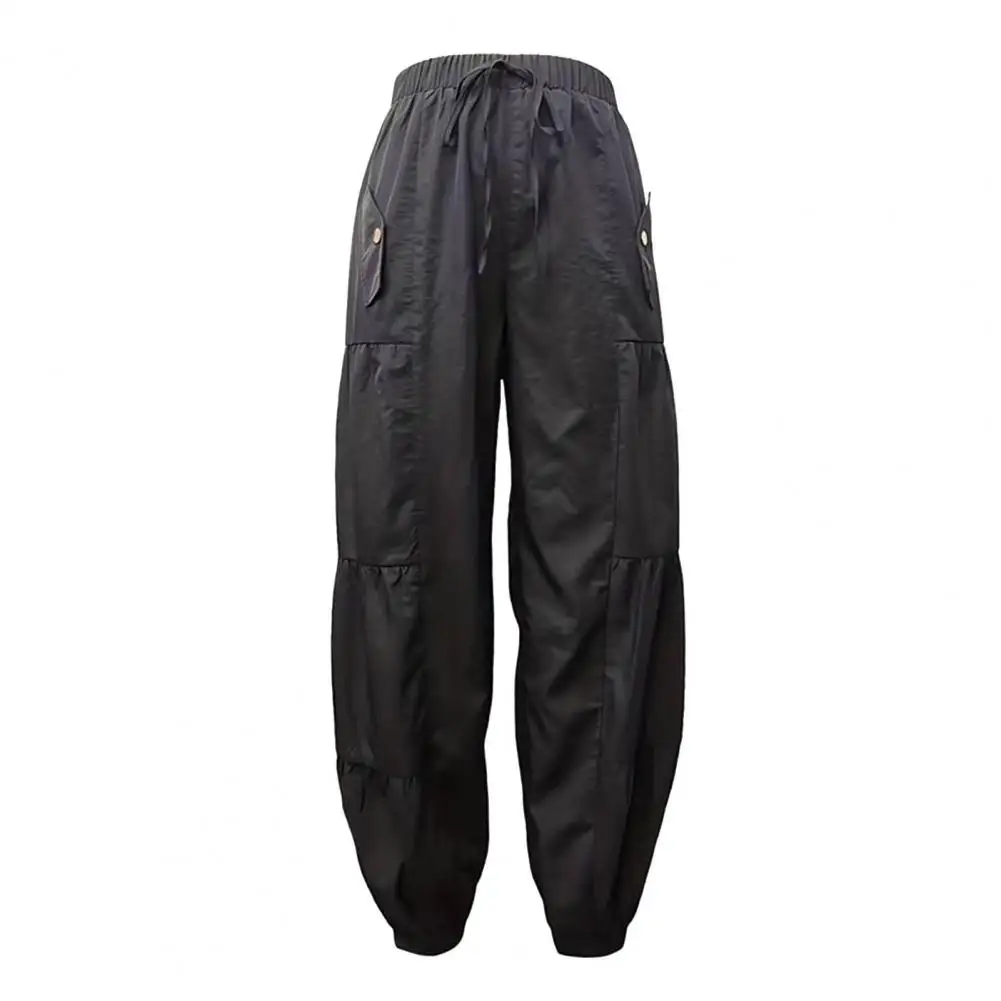 

Women Hiking Pants Loose Fit Overalls Elastic Waist Women's Cargo Pants Versatile Sport Trousers with Drawstring for Hiking