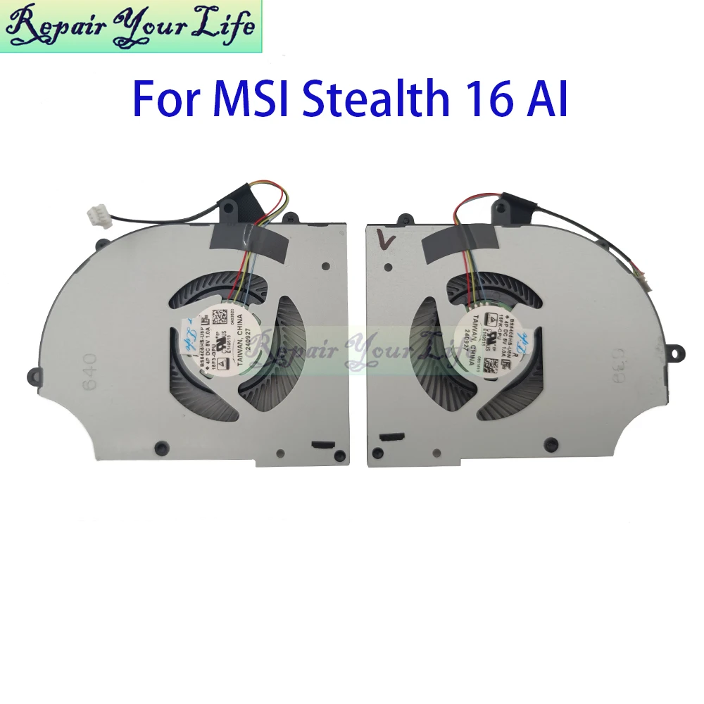 Laptop Cooling CPU GPU Fan For MSI Stealth 16 AI Studio A1V A1VIG A1VHG A1VGG A1VFG BS5405HS U5N U5P 15F3-GPU 15FK-CPU DC5V 1A