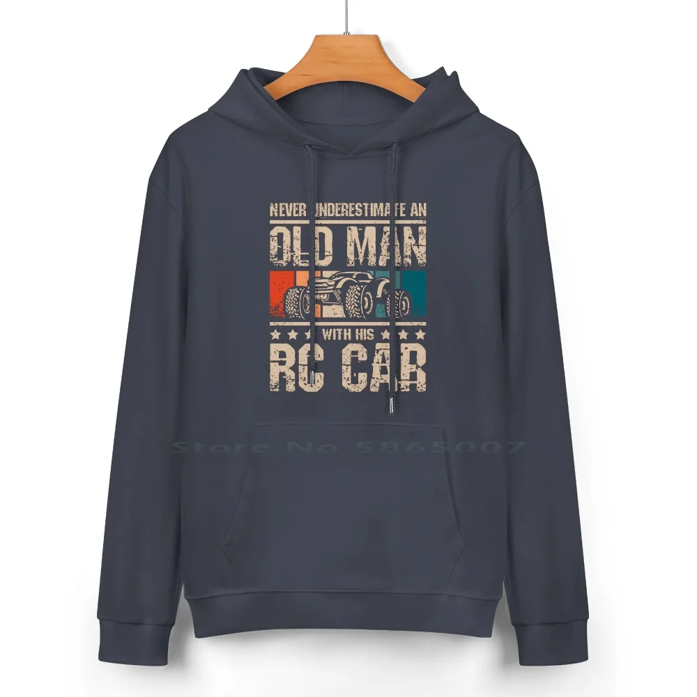 Old Man With His Rc Car Pure Cotton Hoodie Sweater 24 Colors Rc Cars Remote Control Rc Racing Model Car Off Road Radio