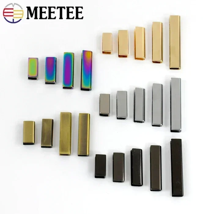 10/20Pcs 19-52mm Meetee Metal Clip Buckles Corner Screws Edges Protector Buckle Strap Cover Tail Clips Clasp Webbing End Stopper