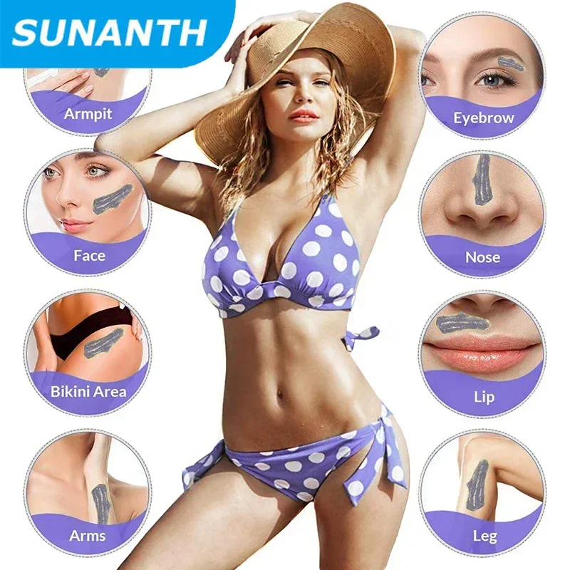 왁스 비즈 50g 포장 제모용 왁스빈 여성 남성 가정용 전신 및 브라질리언 비키니 부위 제모