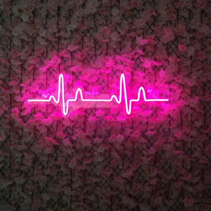 Heartbeat Neon Sign Gaming Room Bedroom Decor Wall Hanging USB Neon Lights Home Party Bar Club Art Decor Personalized Gifts