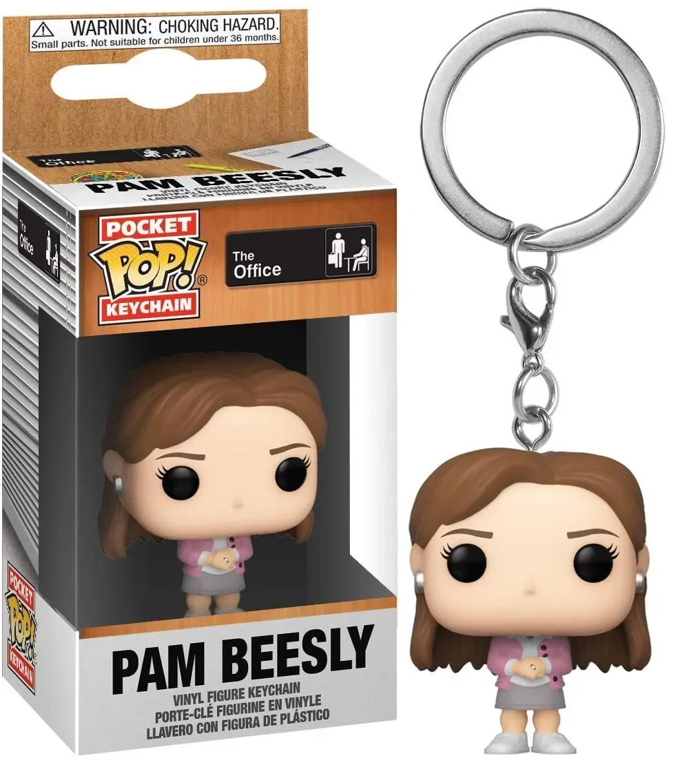 FUNKO POP The Office Keychain Toy PAM BEESLY DWIGHT SCHRUTE Darryl Kevin Michael Vinyl Figure Pocket Pop Keychain Pendants Toys