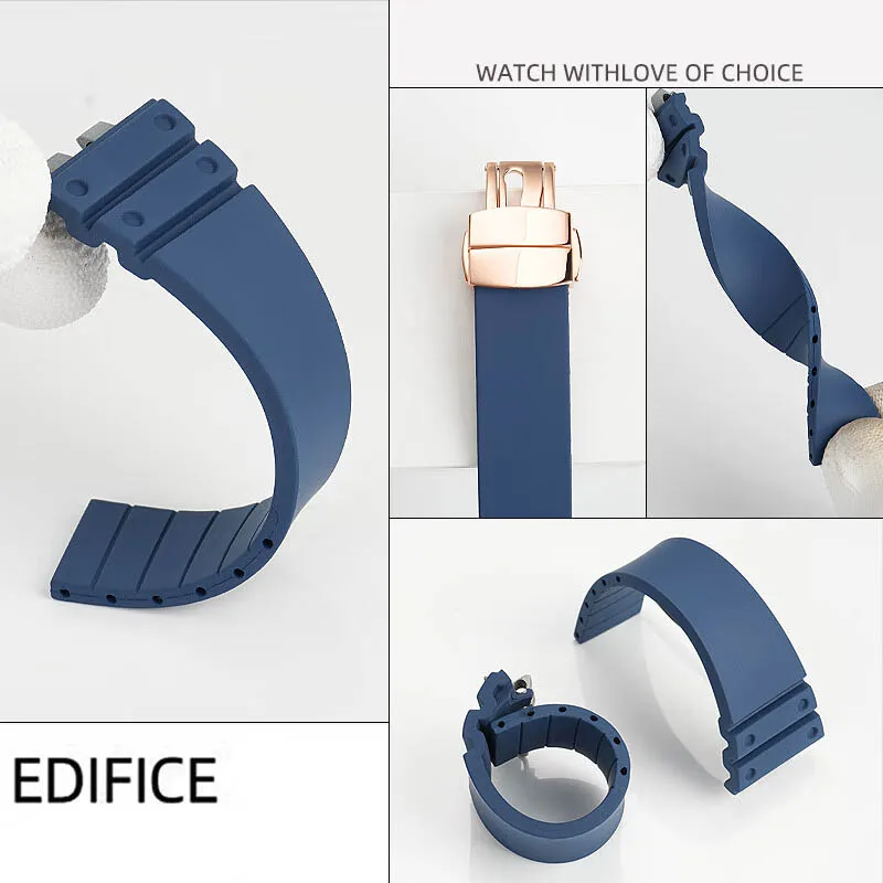 GMW-B5000 High Quality Fluororubber Strap for Casio G-SHOCK Series GMW-B5000 Soft Fluororubber Folding Buckle Strap Accessories