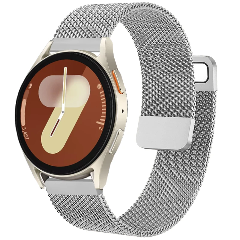 Mailänder Armband für Samsung Galaxy Uhr 7 6 5 4 40mm 44mm magnetisches Metall armband für Galaxy 4 6 Classic 5pro 20mm 22 Armband