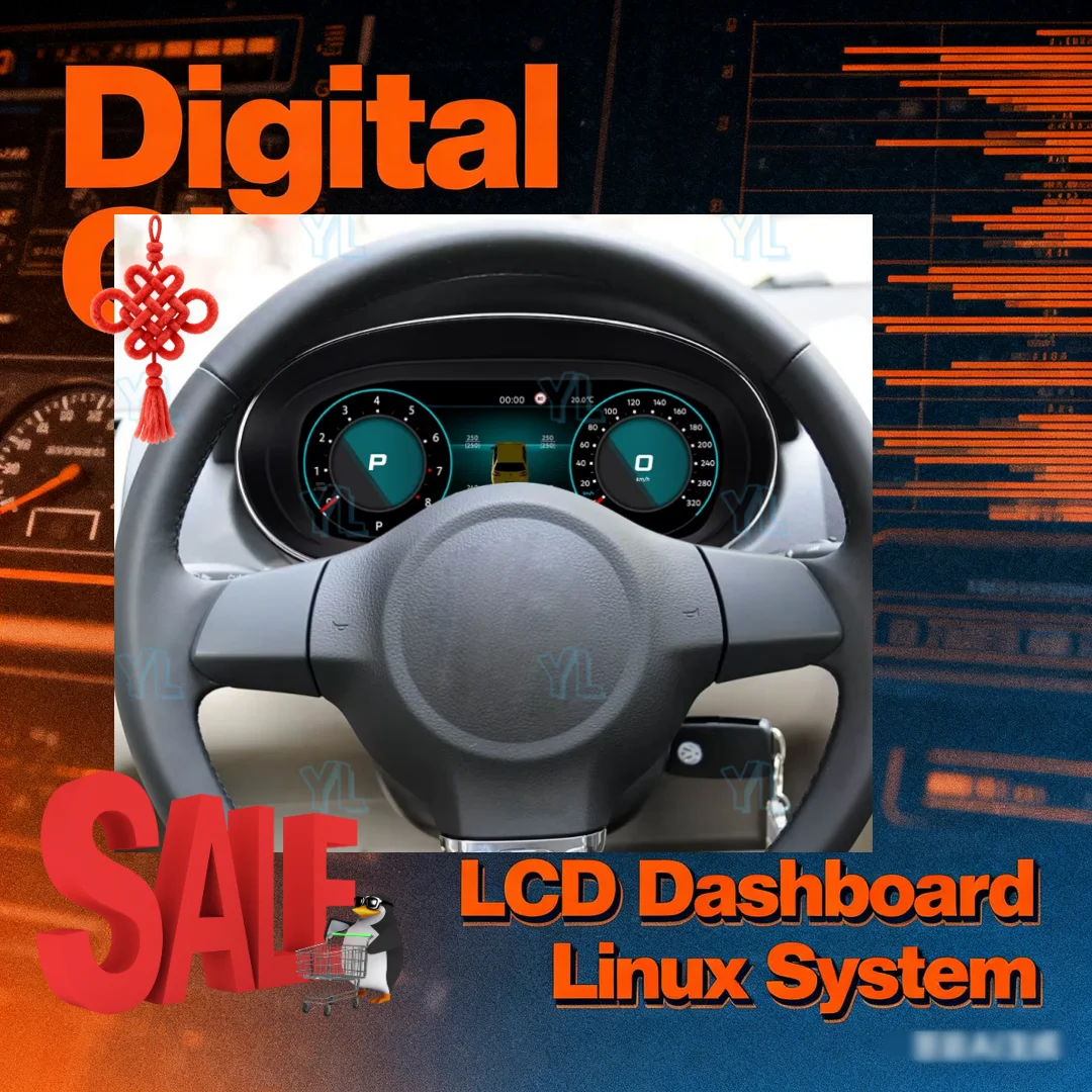 Sistema Linux Cockpit Virtual LCD tablero Digital clúster para VW Polo 6R 2008-2016 mapa Cockpit Panel de instrumentos virtuales
