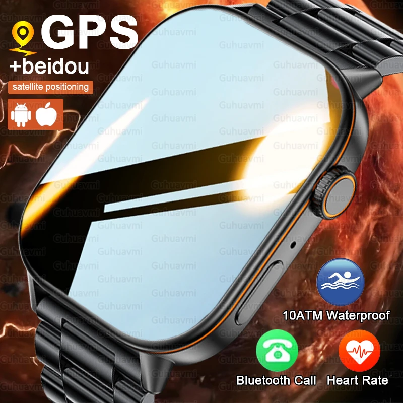 

2025 военные GPS умные часы мужские фонарики компас водостойкий спортивный трекер на открытом воздухе Bluetooth умные часы для звонков для Android IOS
