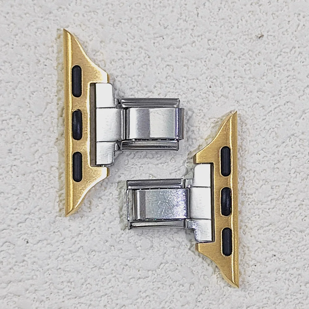 Trendiger 14-mm-Armband-Adapter für Smartwatch, Edelstahl-Italien-Charm-Verbindung, passend für 9-mm-Armbänder, Zubehör für DIY-Schmuck – Detail 9