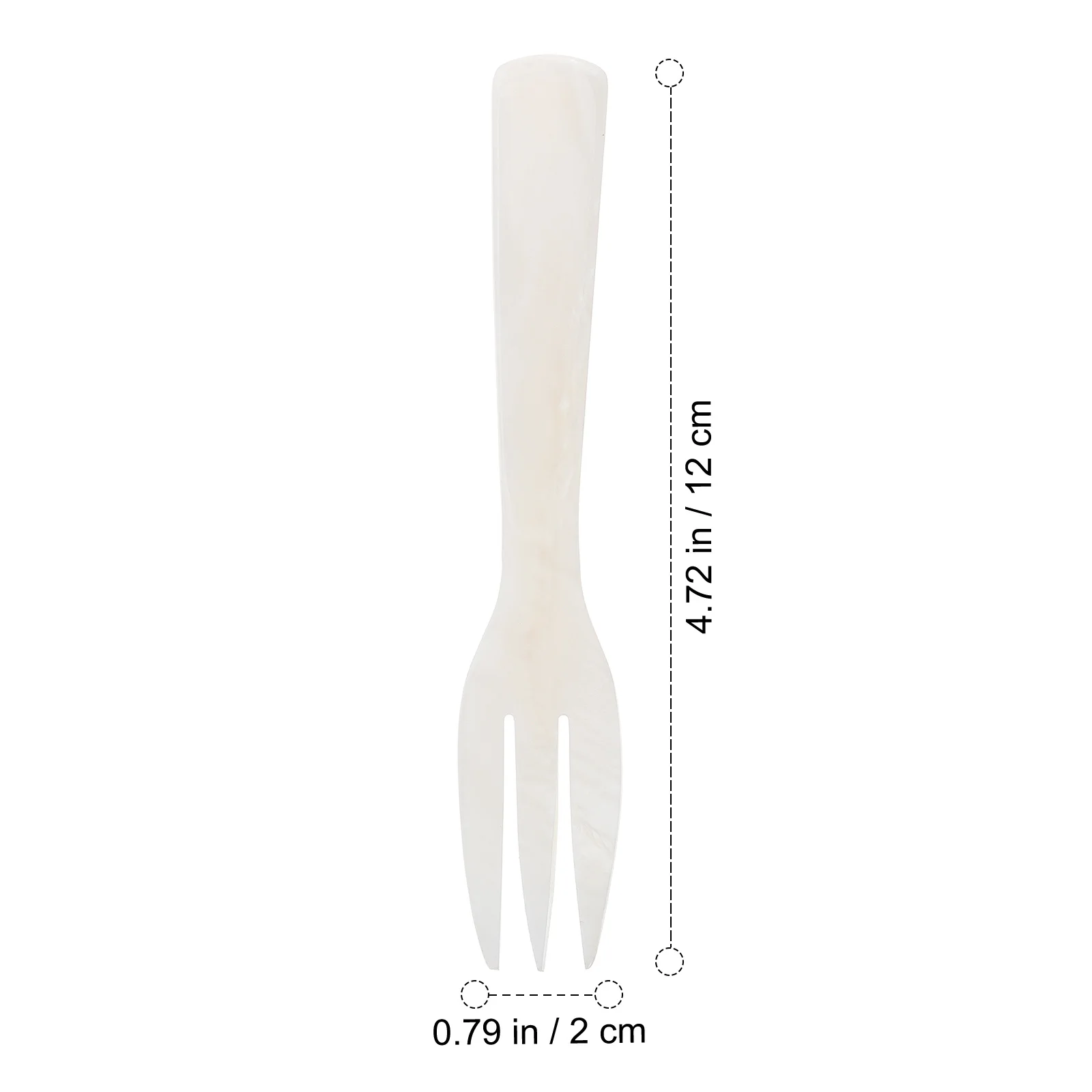 

Elegant Shell Fork Round Handle Lightweight Portable for Coffee Ice Cream Dessert Soup Fork