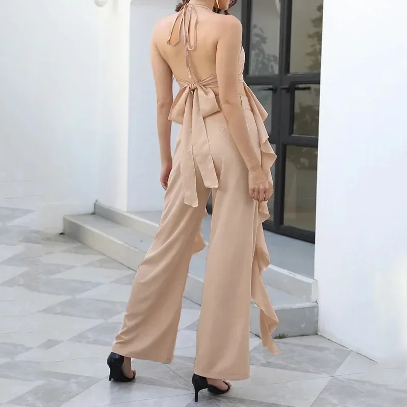 Casual Set Woman Fashion and Y2k Sleeveless Tank Top and Solid Color Pants Two-piece Suit Female Outifits Streetwear 2024 Summer