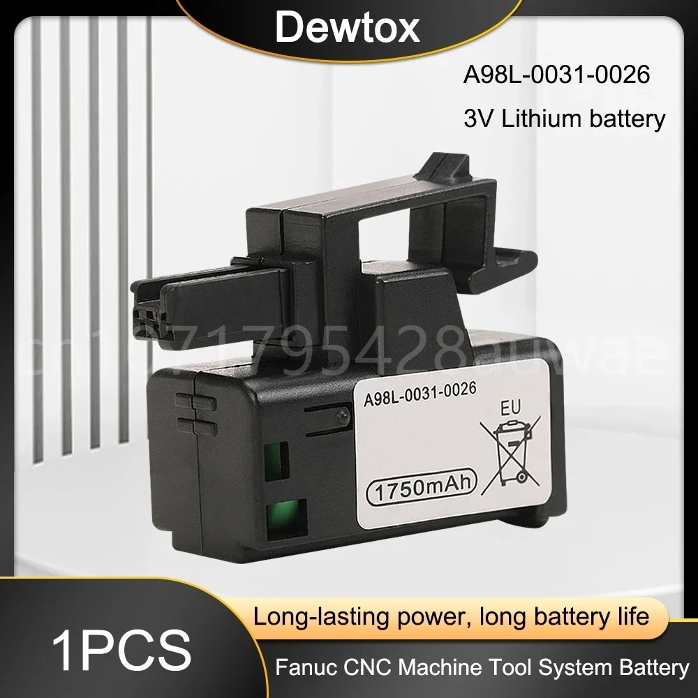 1PCS A98L-0031-0026 3V 1750mAh Industrial PLC CNC Lithium Battery for Fanuc CNC PLC System A02b-0309-k102 Battery Pack