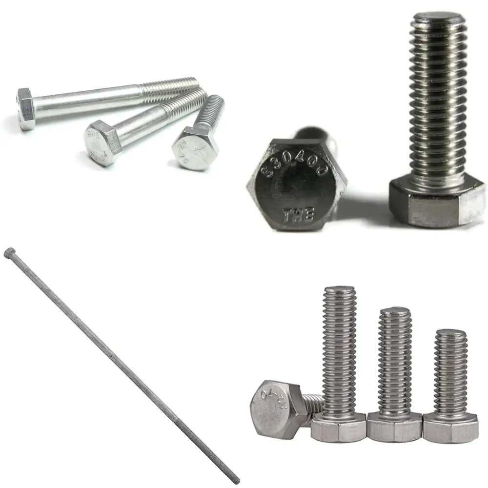 

Нержавеющая сталь 18-8 A2-70 Винты с шестигранной головкой M16-2,00 x 150 мм, 10 шт., грубая резьба, частичная резьба, длина резьбы 2,25