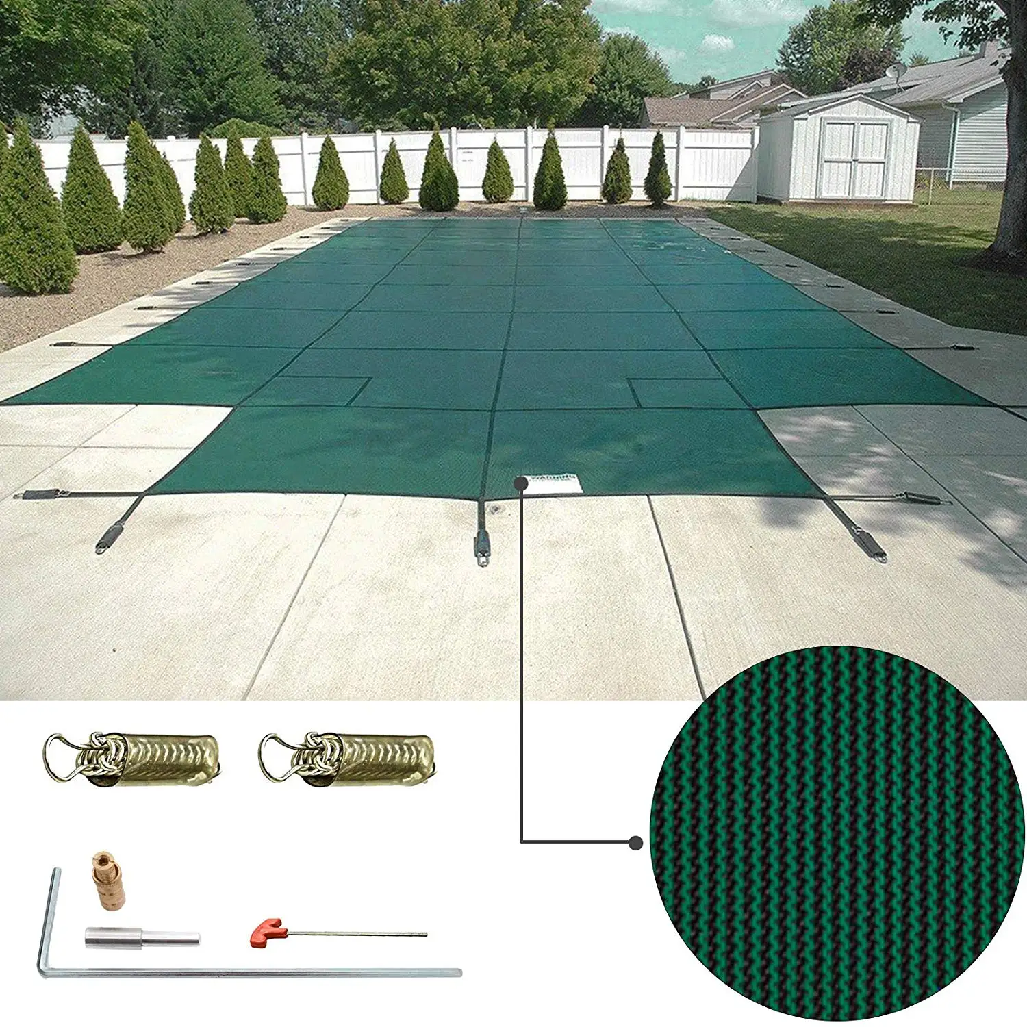 Hot Sale 16' X 32' Inground Outdoor Durable Winter Safety Polypropylene Mesh Cover Swimming Pool Cover