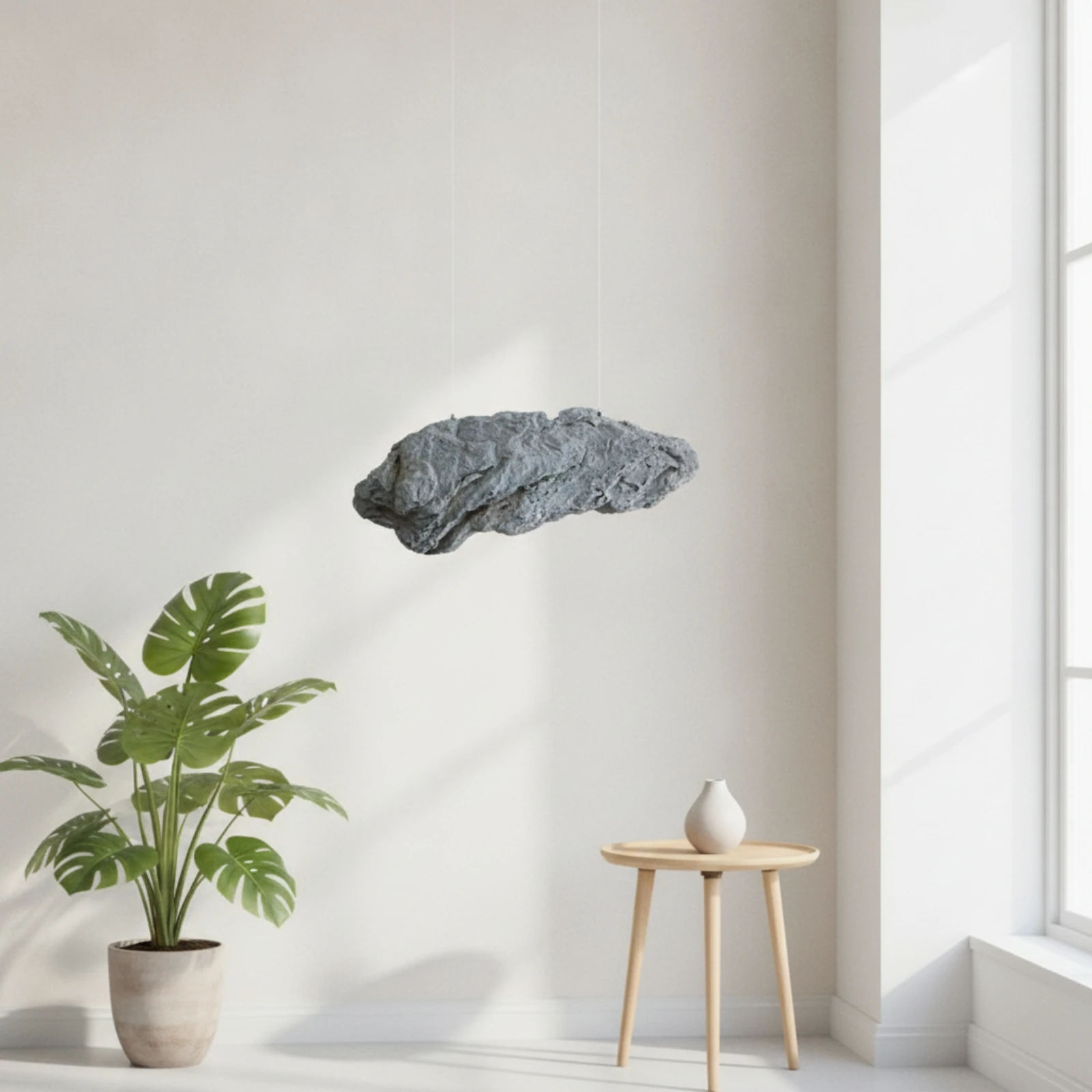 Simulated Stone Prop Realistic Faux Rock Decoration Hanging Stone Decor Natural-Looking Fake Rock Textured for Decorators
